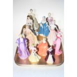 Collection of eleven Coalport ladies.