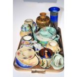 Collection of Radford Pottery, Clews & Co vases, Copenhagen plates, etc.