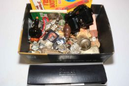 Box of collectables including watches, Swarovski and other glass, etc.