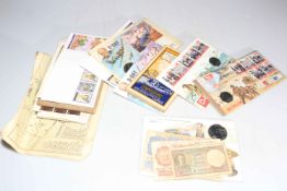 Collection of coin covers, banknotes, FDCs inc Bank of England One Pound Peppiatt,