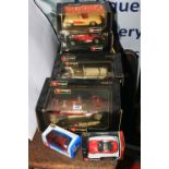 Collection of Burago Diecast toy models.