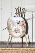 Artist clock brass stand, 47cm high.