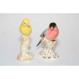 Two Royal Worcester bird figurines, 2665 and 2662.
