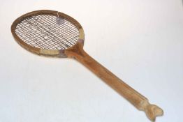 The Wembley vintage Fishtail tennis racquet.