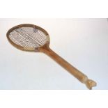 The Wembley vintage Fishtail tennis racquet.