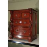 Victorian mahogany miniature four drawer scotch chest, 47.5cm by 41.5cm by 29cm.