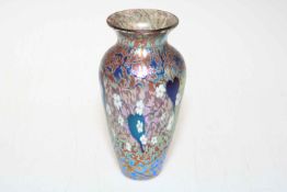 Okra vase, signed, 16cm high.