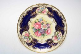 Crown Staffordshire plate signed 'JA Bailey', 28cm.