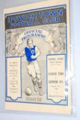 WITHDRAWN Ipswich Town v Southend 27/08/1938 Third Div South football programme, 1st League Match.