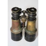 Pair of 19th Century naval binoculars by Ross of London, stamped 1898.