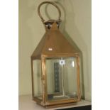 Brass hanging lantern.