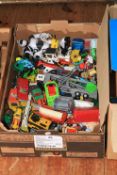 Box of assorted model vehicles.