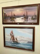 Gordon Allen two maritime oils on canvas.