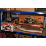 Kyosho buggy, remote control cars, sailing boat, etc.