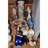 Miners lamp, blue Jasperware, Aynsley, Goebel chaffinch, etc.