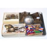 Commemorative spoons, coins, tokens, medals, snuff box, etc.