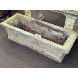 Rectangular garden trough, 28cm by 92cm by 33cm.