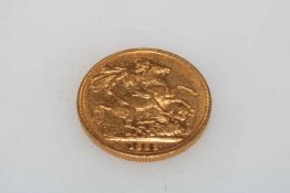 1883 young head gold sovereign.