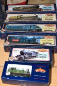 Six Bachmann Branch-Line train carriages, boxed.