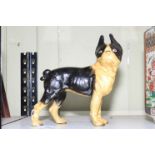 Cast iron Boston Terrier dog, 25cm.