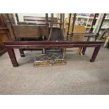 Low rectangular Chinese table, 55cm by 190.5cm by 48cm.