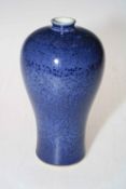 Chinese pottery blue glazed ovoid shaped vase, 20cm high.