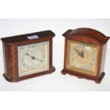 Two Elliott mantel clocks retailed by Northern Goldsmiths Newcastle.