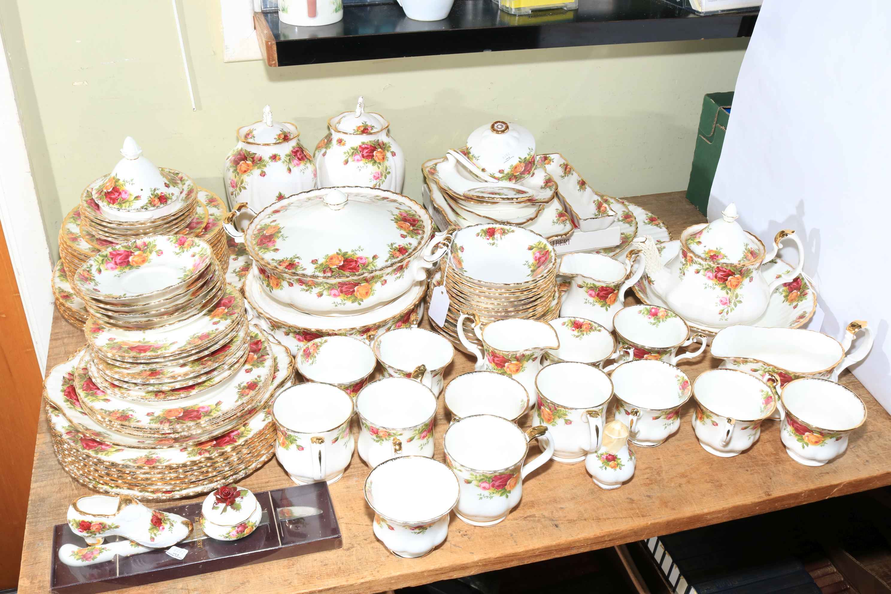Good collection of Royal Albert Old Country Roses including teapot, tureens, etc,