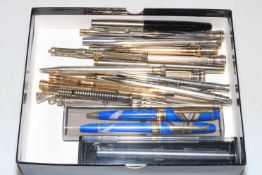 Wahl Eversharp, silver and other pencils, Parker fountain, ballpoint and other pens, etc.
