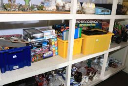 Collection of Action Men, 4x4 Action Man vehicle, Scalextrix, Lego, board games, etc.