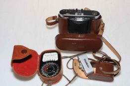 Voigtlander Vito II camera and Weston Master III Universal Exposure Meter.