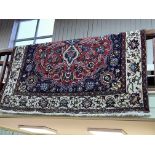 Persian Hamadan carpet with central medallion 3.00 by 2.10.