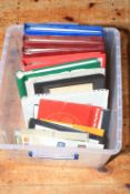 Collection of stamp albums and covers inc: 1960s USA FDCs, House of Commons cachet, funeral card,