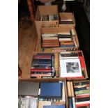 Seven boxes of books including military interest.