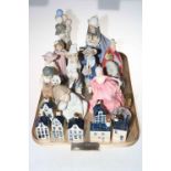Seven Lladro figurines, Coalport and Royal Doulton ladies, seven KLM, Nao, etc.