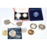 Collection of silver proof coins inc Piedfort twenty pence 1982 and five pence two coin set 1990