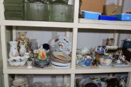 Aynsley porcelain, Royal Worcester Evesham, collectors plates, figurines, glass, etc.
