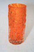 Whitefriars orange vase, 19cm high.