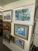 Collection of seven various prints including three Sturgeon, Judy Boyes, etc.