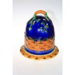 Majolica style cheese dome, 33cm high.