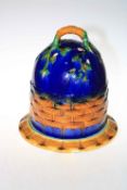 Majolica style cheese dome, 33cm high.