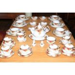 Royal Albert Old Country Roses table service, 48 pieces.