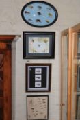 Collection of framed fishing flies including Farlow's c1950s, Streamer salmon flies,