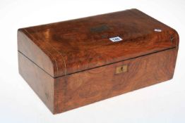 Vintage walnut inlaid writing box.