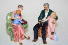 Two Royal Doulton figurines, HN3457 and HN3456.