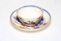 Late 18th Century Worcester tea bowl and saucer decorated with birds,