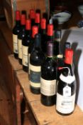 Thirteen bottles of red wine including Chateau Corbin, Menetou-Salon etc.