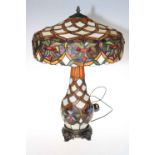 Tiffany style lamp, 69cm high.