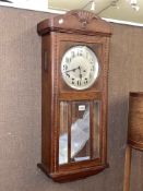 1920's/30's oak cased wall clock.