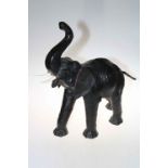 Leather elephant, 56cm high.